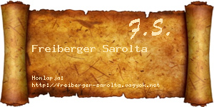 Freiberger Sarolta névjegykártya